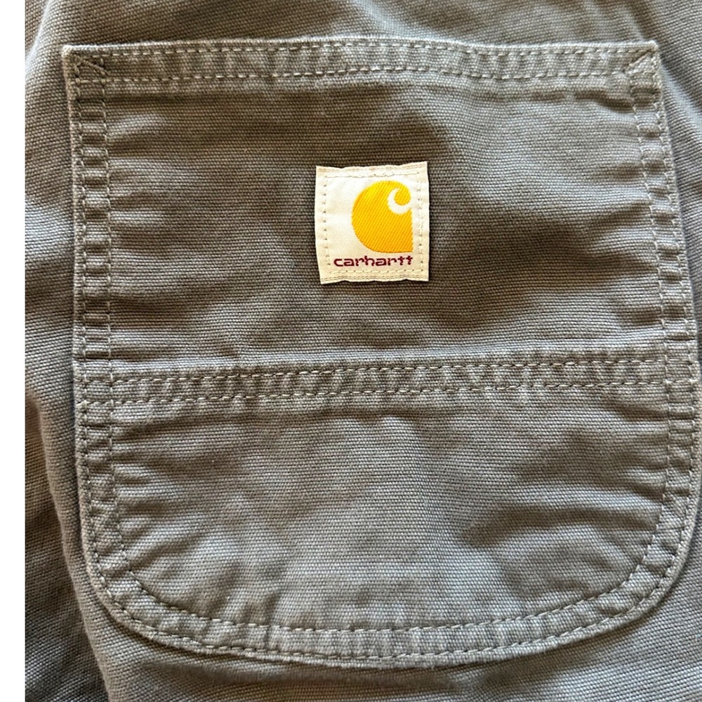 Carhartt Mens Relaxed Fit Canvas Work Shorts Gray Size 34/Work/Hiking/Casual - Picture 5 of 5